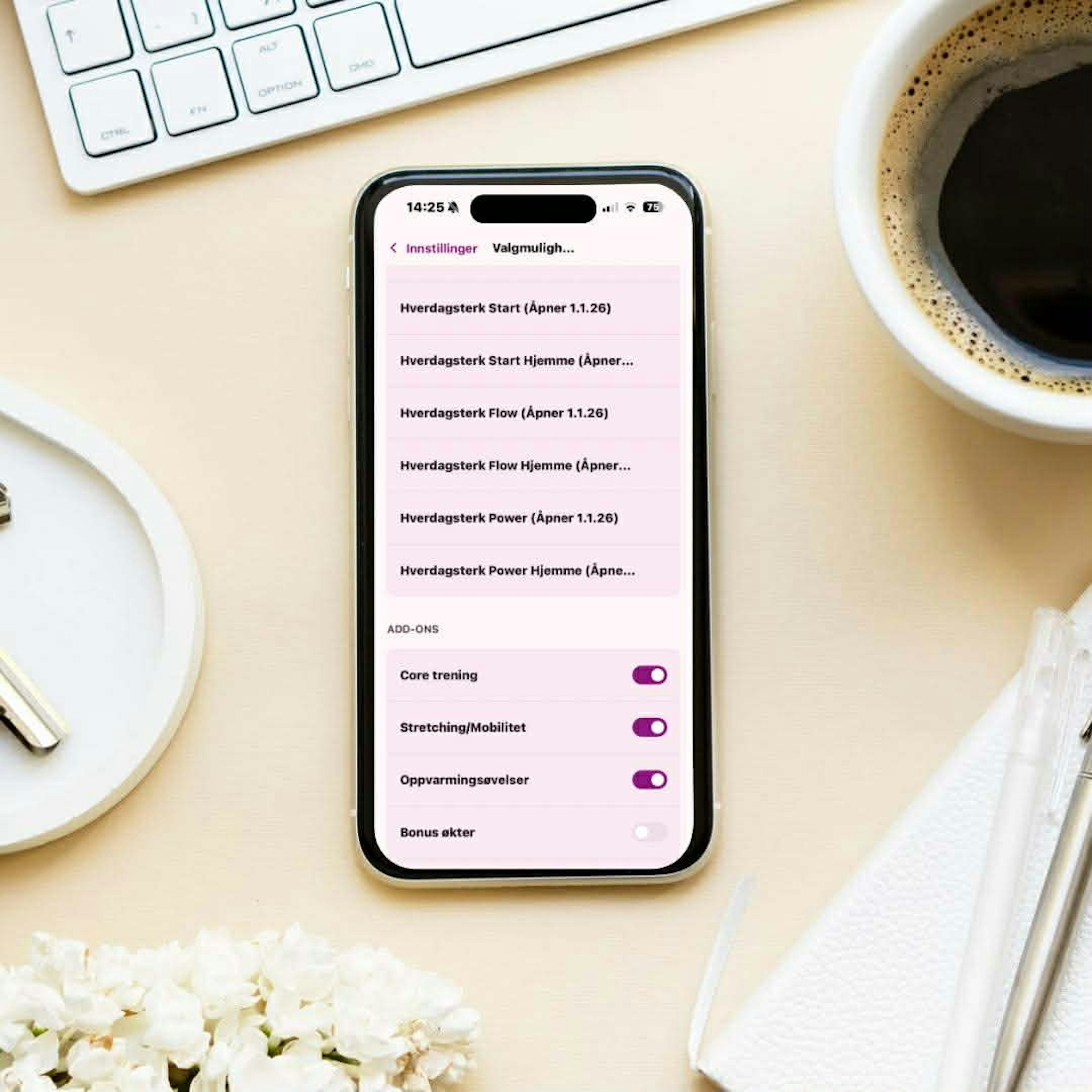 Velg hvordan og hvor du vil trene