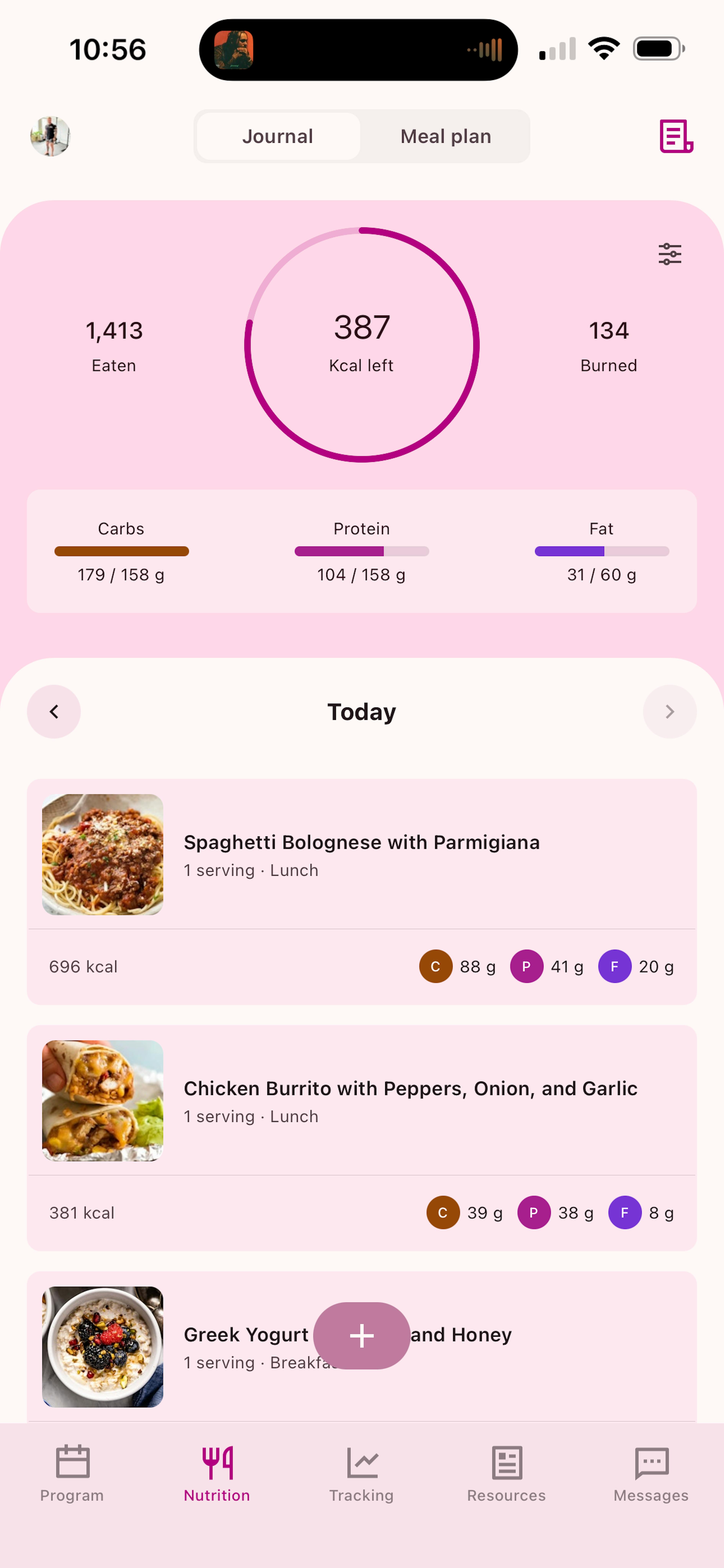 Track Your Nutrition & Access Recipes