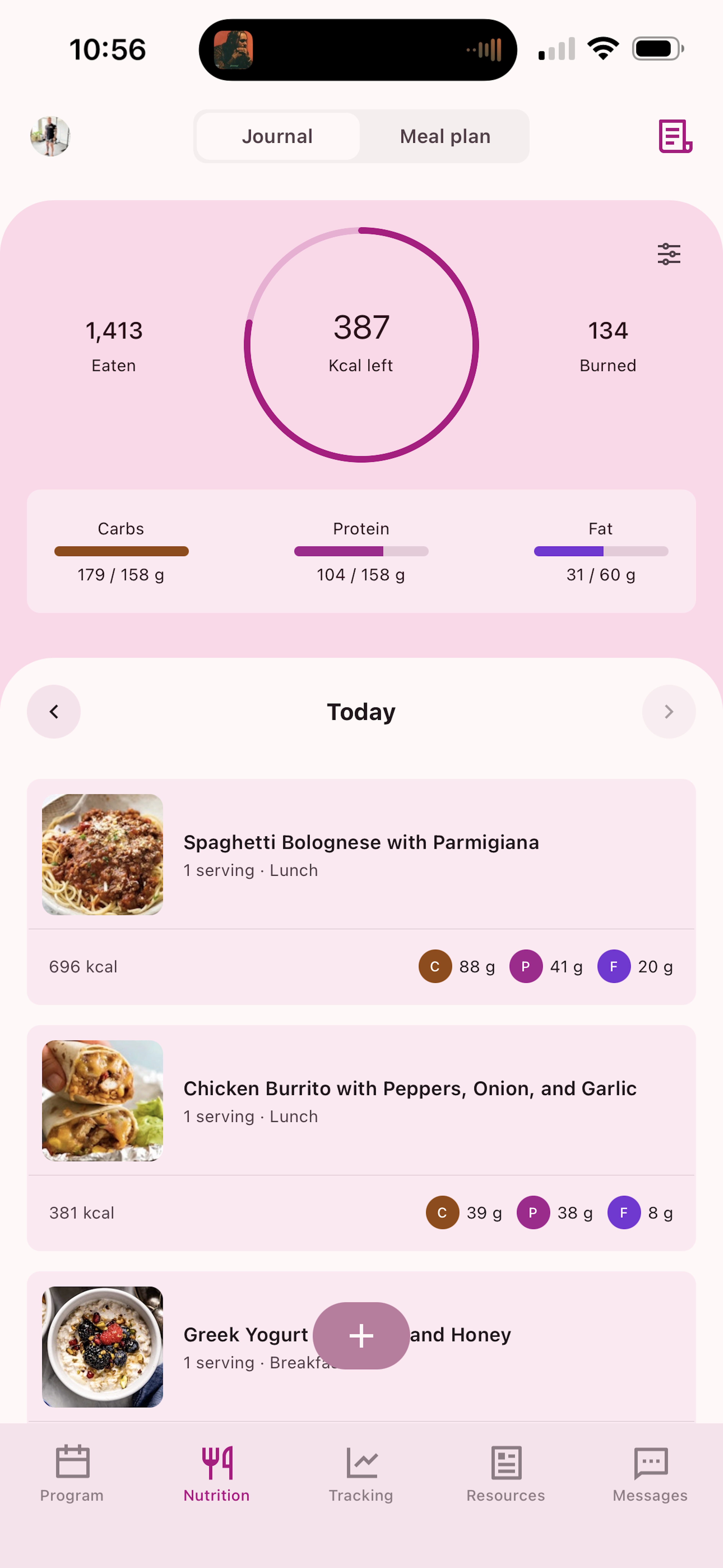 Track Your Nutrition & Access Recipes