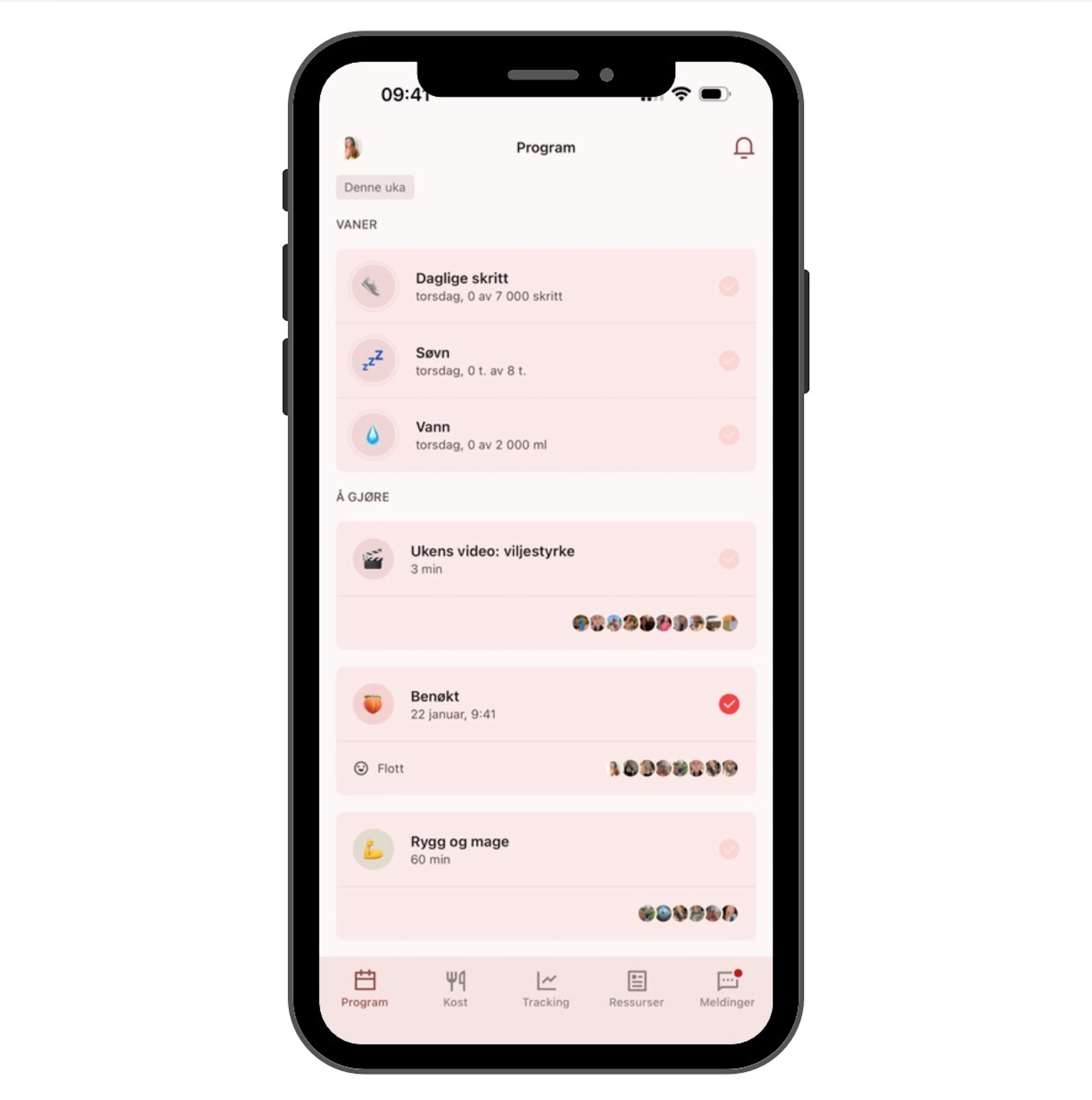 Følg fremgangen din