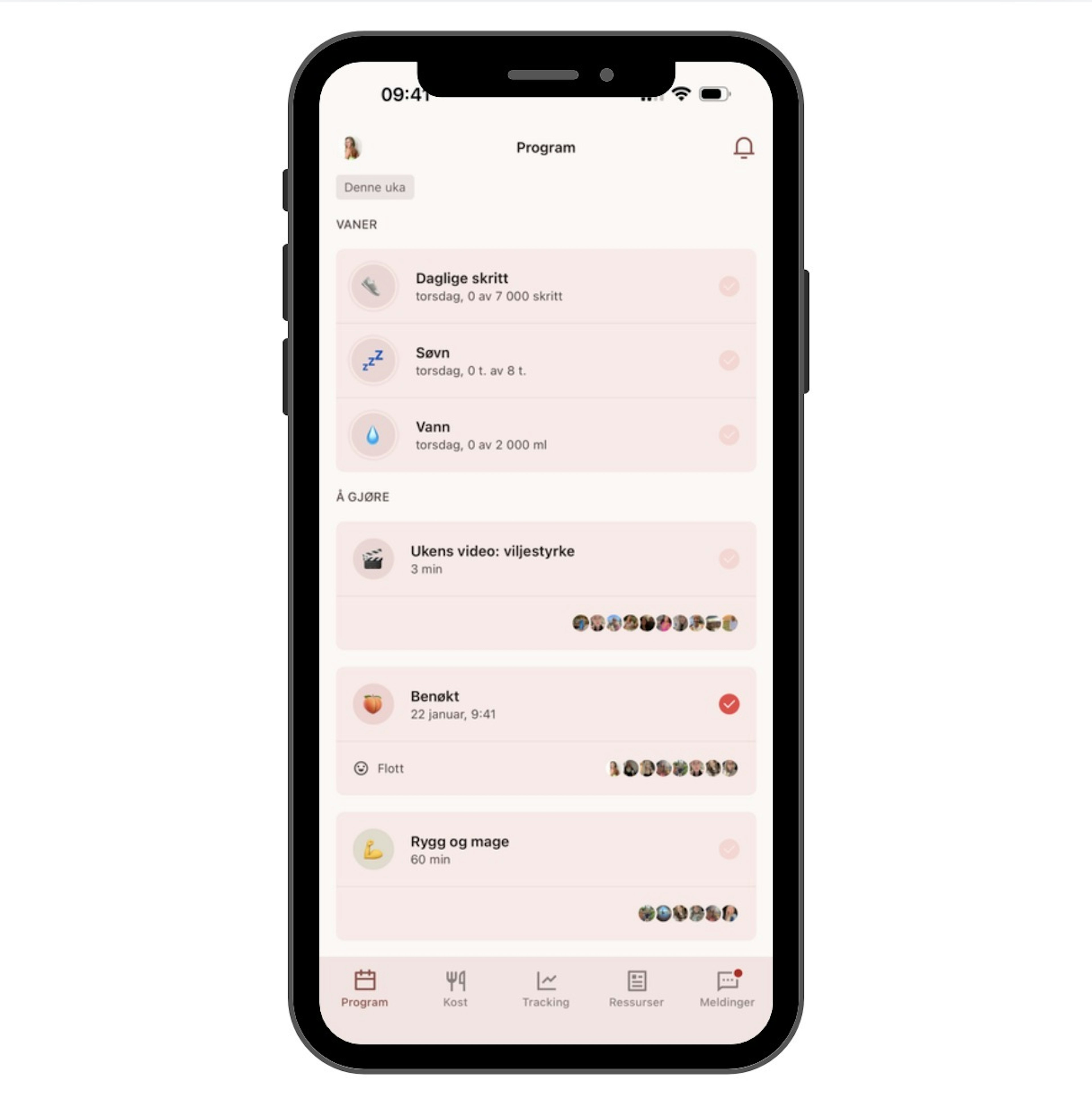 Følg fremgangen din