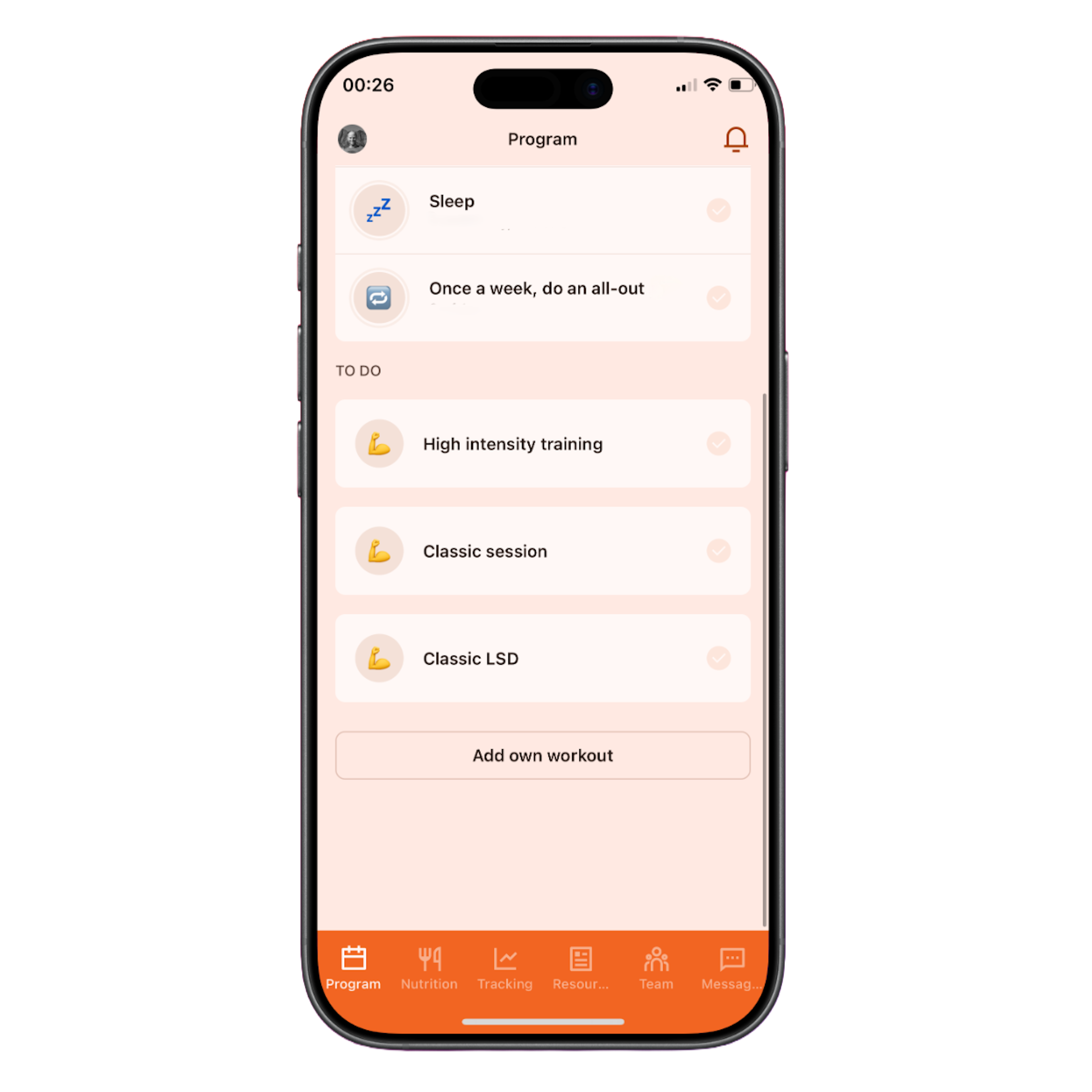 Weekly Training Programs