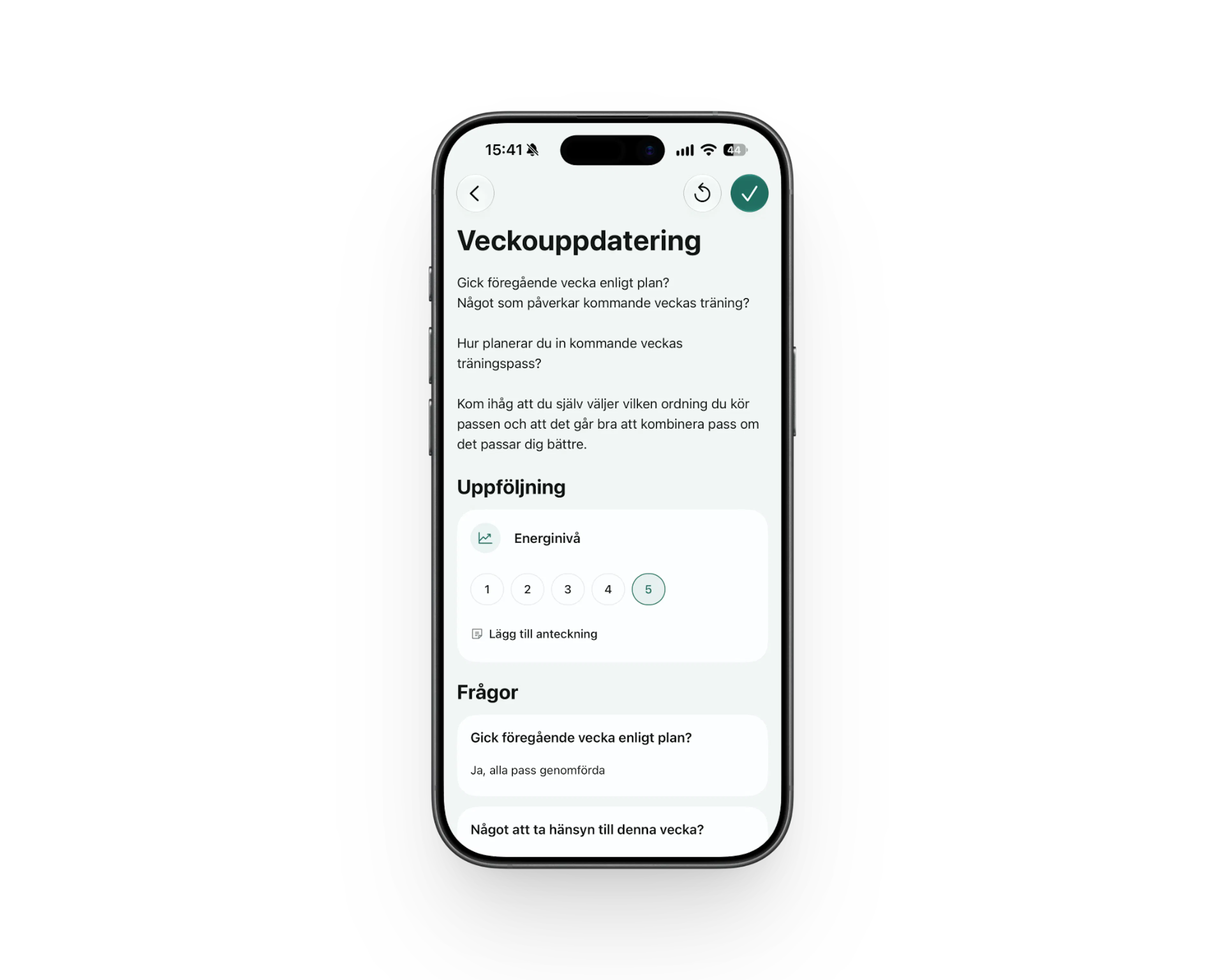 Vecko Check-ins