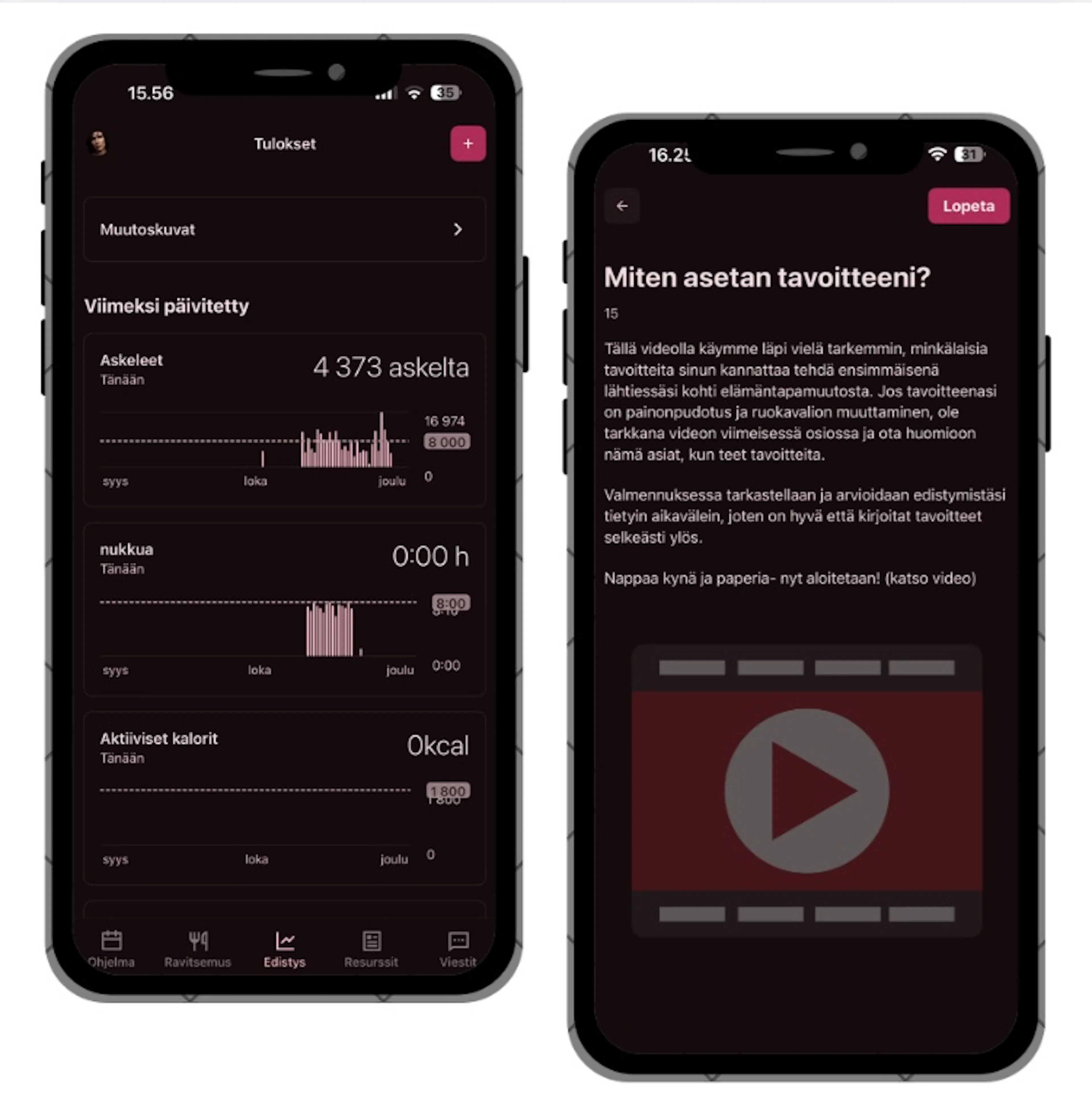Omat henkiset & fyysiset tavoitteesi