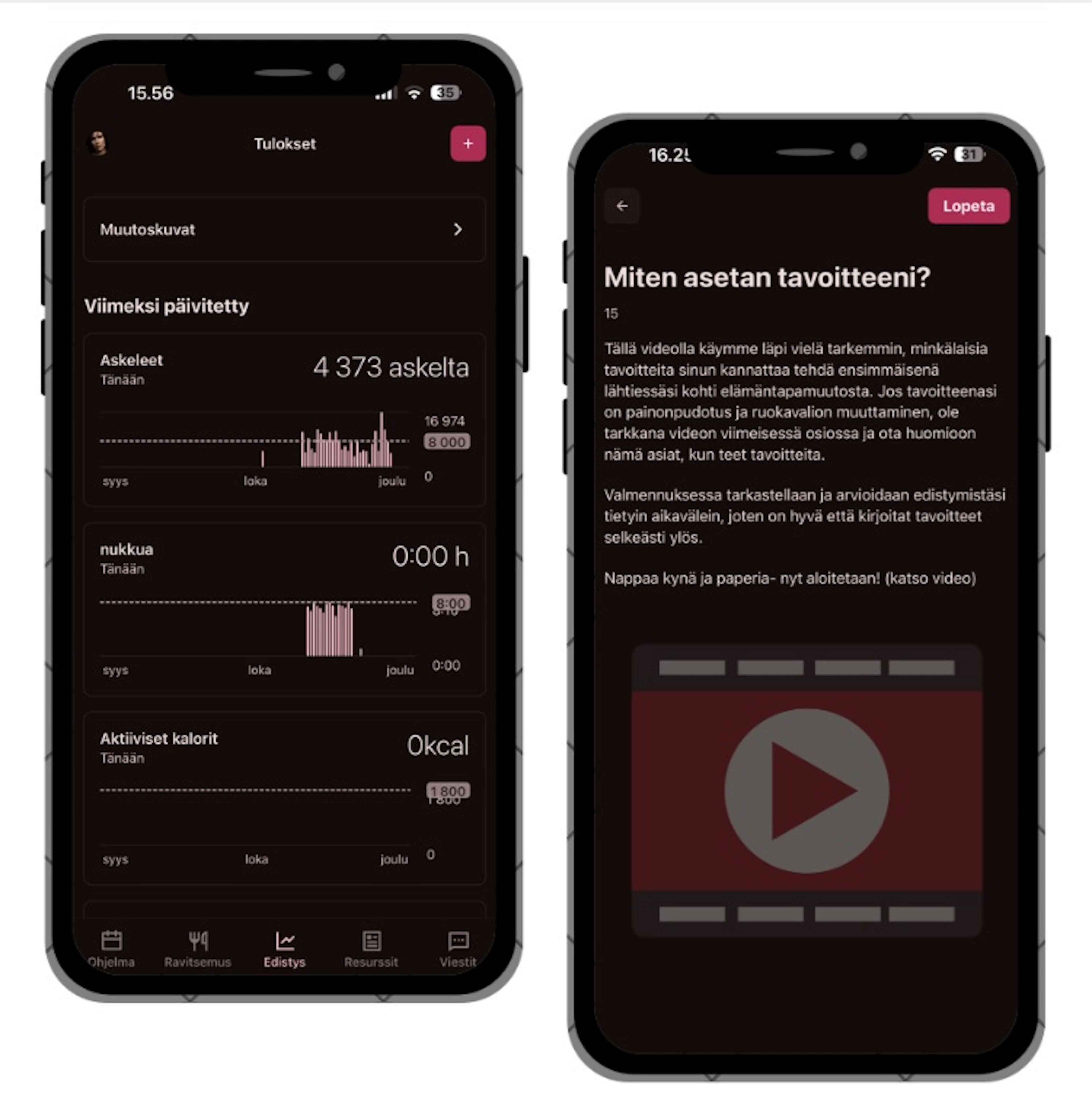 Omat henkiset & fyysiset tavoitteesi
