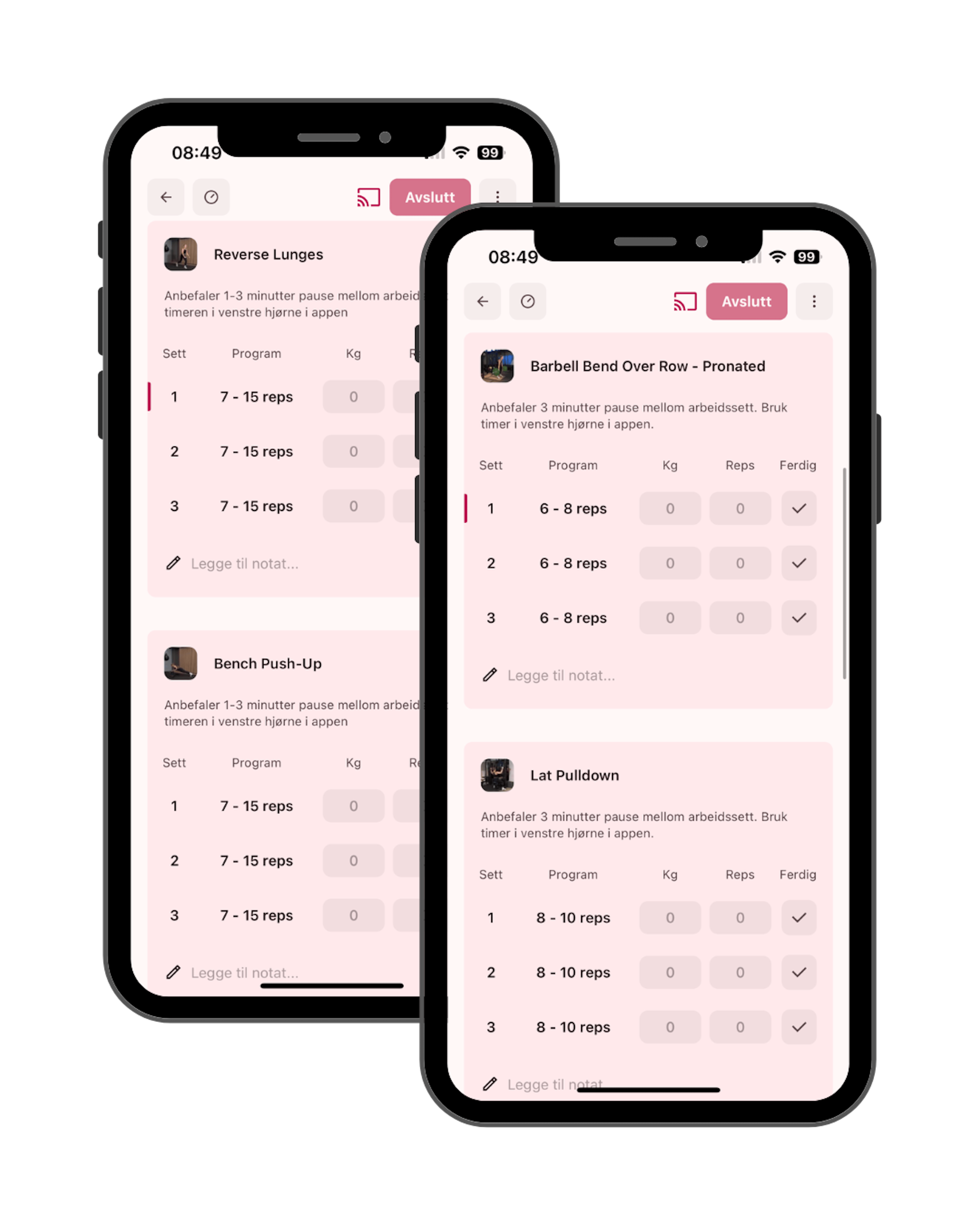 Hold oversikt, se fremgang
