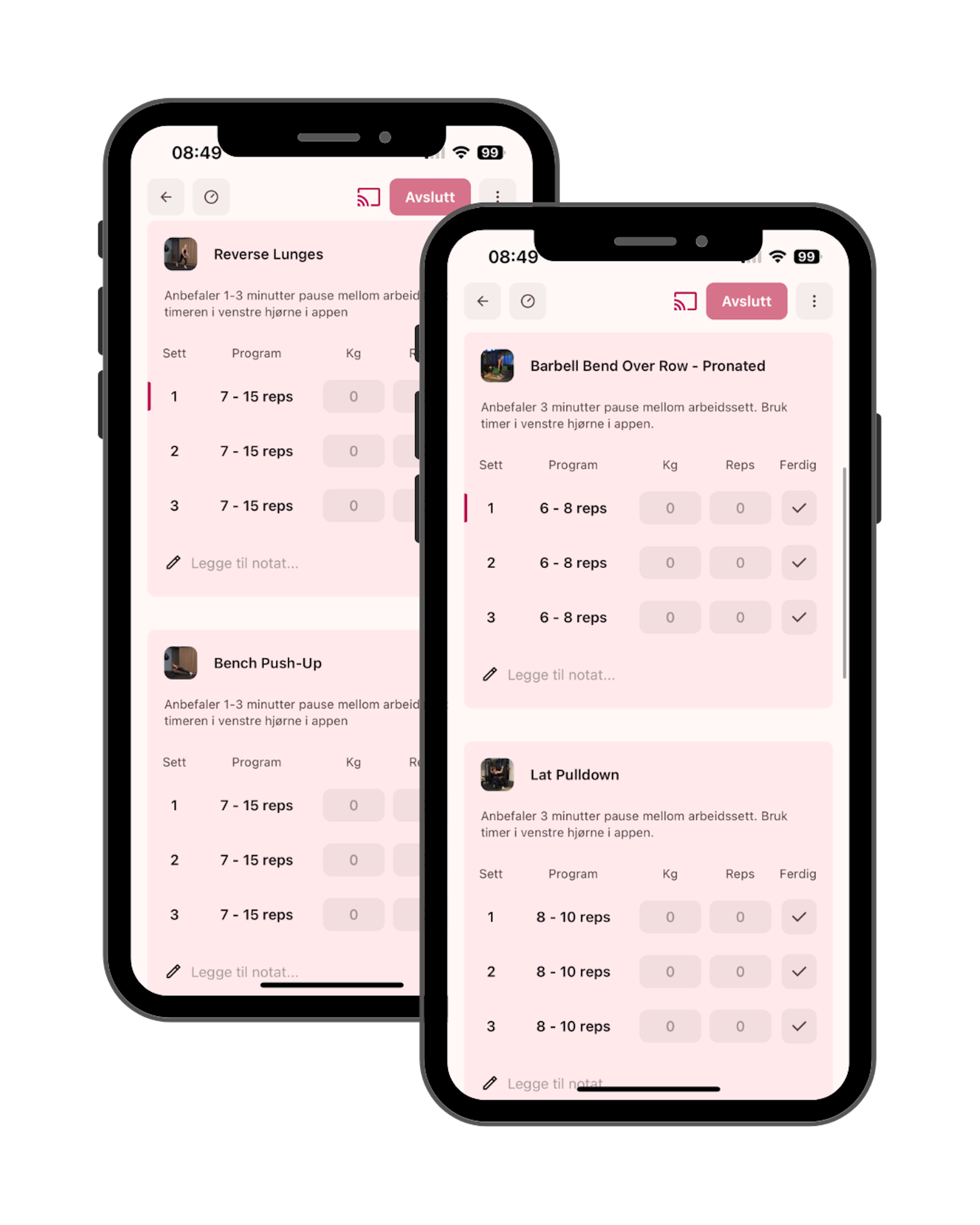 Hold oversikt, se fremgang