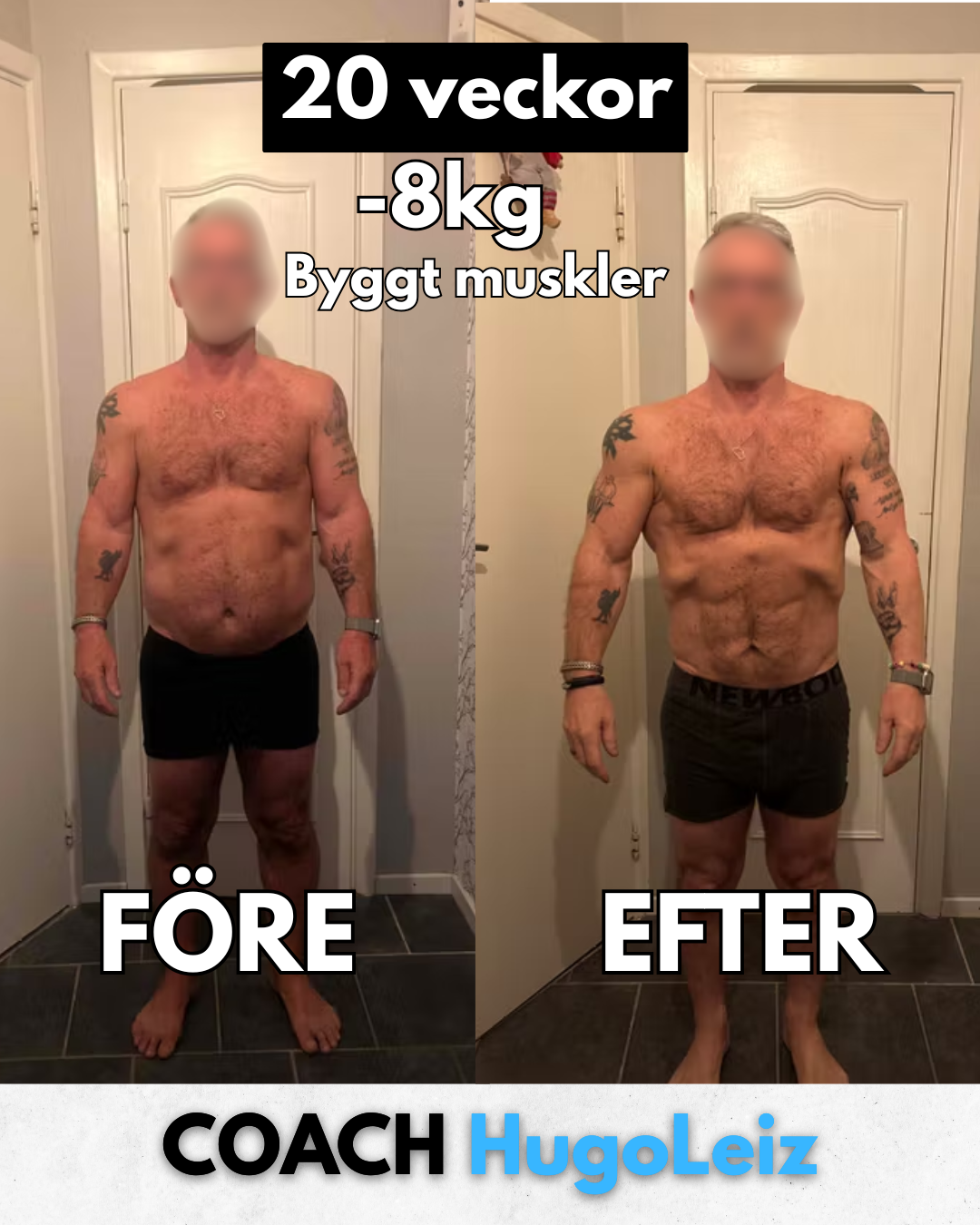 -8kg fett. Mer muskler