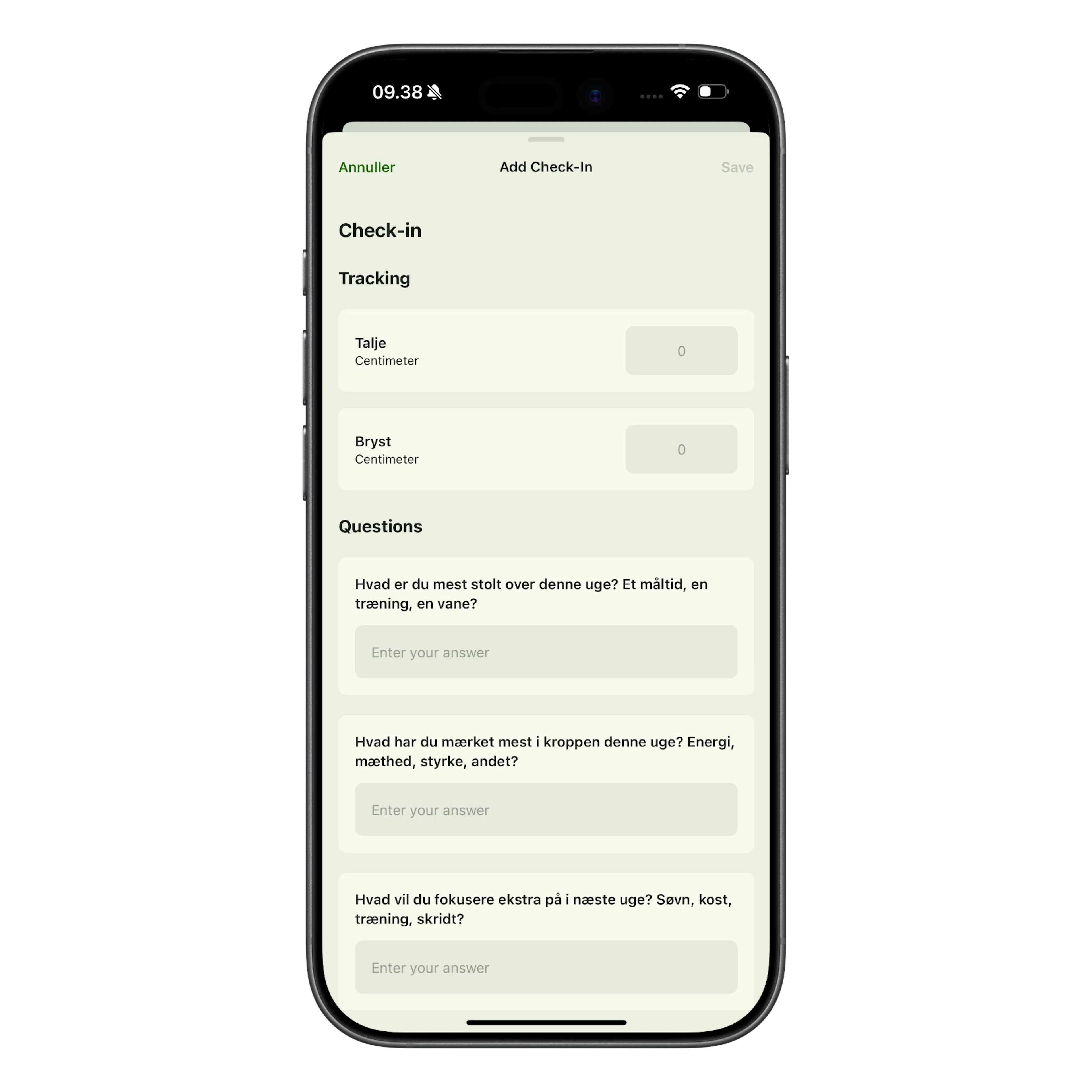 Tracking og check-in af det der betyder noget