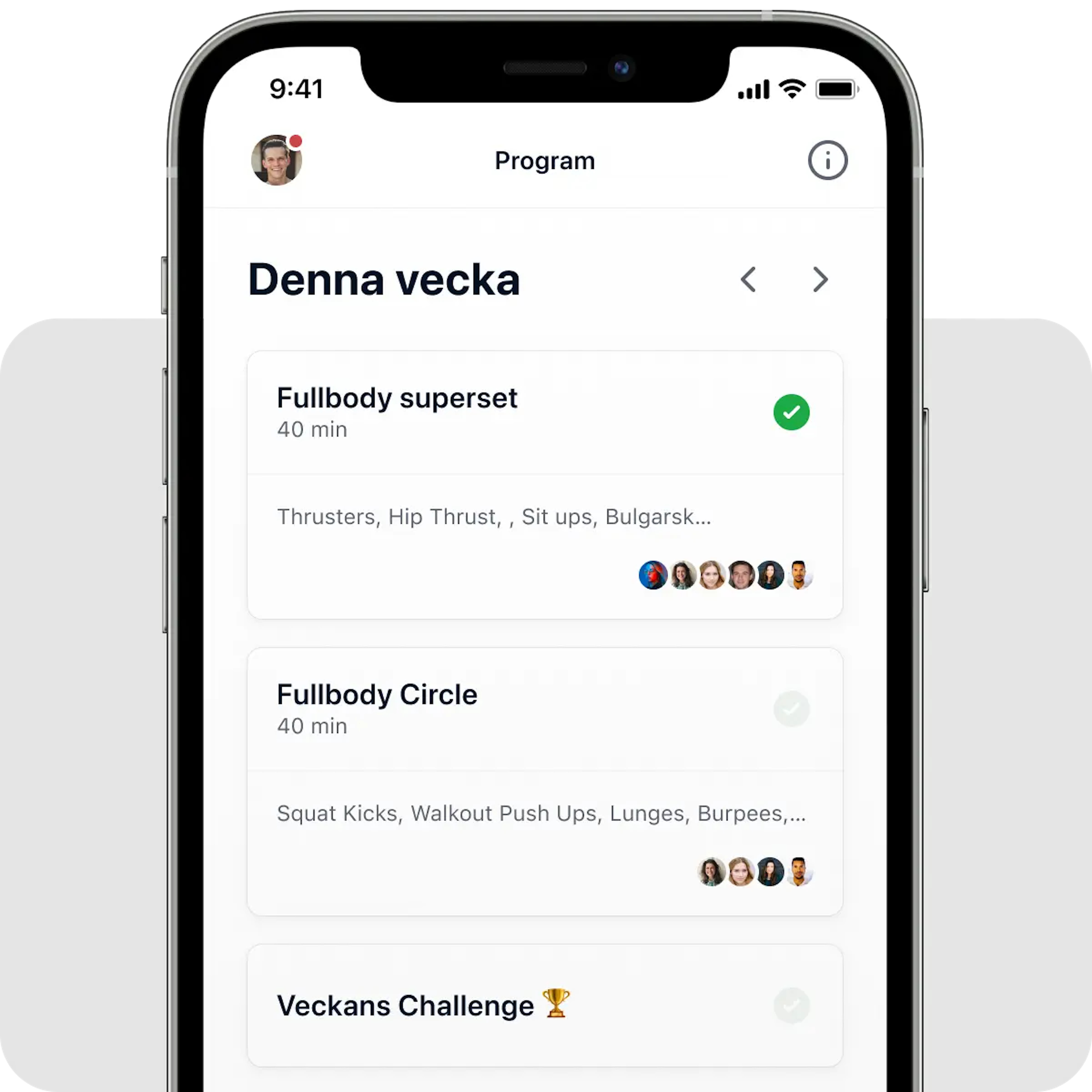 Träningspass och utmaningar